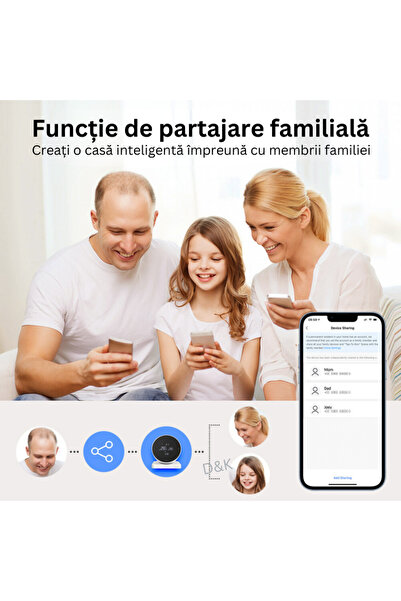 D&K WONDER Termostat Smart Ambient WiFi RF, Control Internet Telefon, Compatibil Centrală, Tuya Alexa