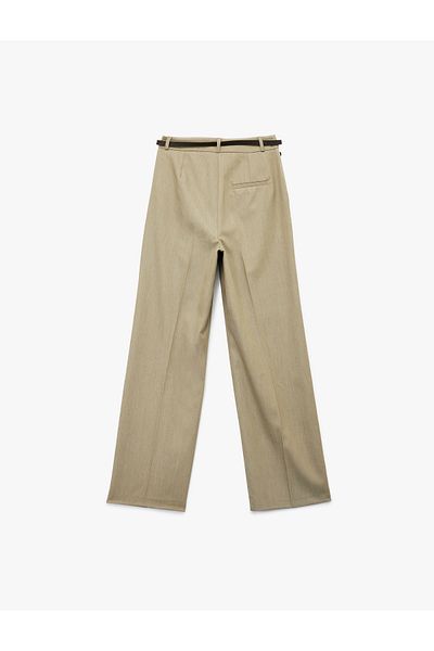 Koton Pantaloni palazzo plisați cu talie înaltă și buzunare
