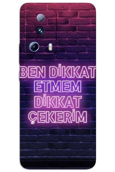 MRCİLETİSİM غطاء خلفي مطبوع بنمط HD لهاتف Xiaomi Mi 13 Lite - يجذب الانتباه