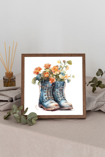 Dekorsiahome Četvrtasta slika sa drvenim okvirom TK1233