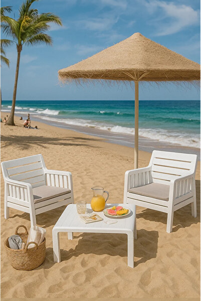 SANDALİE Yakamoz Bahçe Seti , Bahçe Takımı Balkon - Bahçe - Teras Mobilyası /...