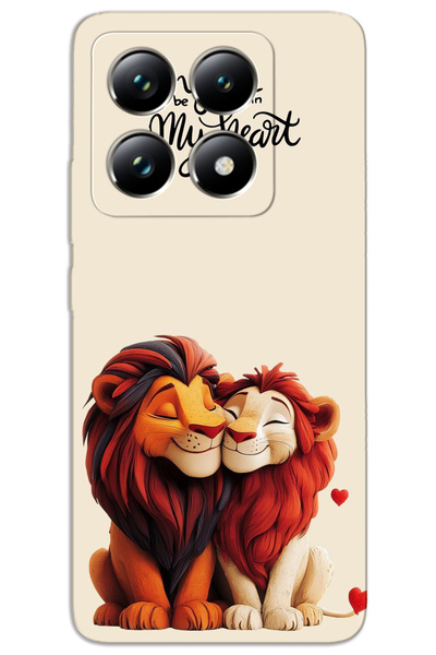 MRCİLETİSİM غطاء خلفي مطبوع بنمط HD لهاتف Xiaomi Mi 14 Pro - The Lion King