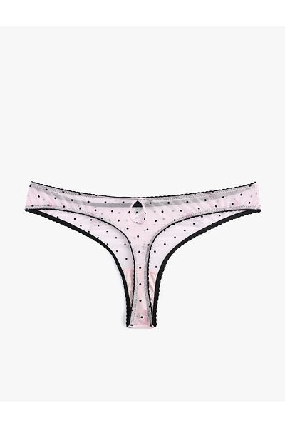Koton Ribbon Detailed Polka Dot Tulle String Panties