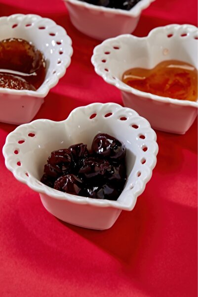 Cooker Set of 6 White Porcelain Jam Bowls 7.5X7.4 cm