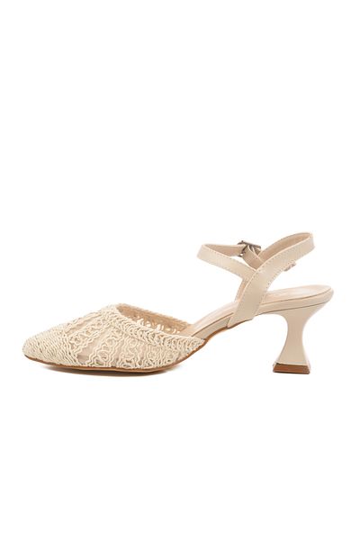 Pierre Cardin Cream Women's Evening Dress Shoes Pc-54660 Z