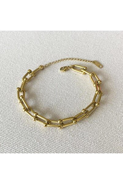 Necati Gün Tfny Gold Steel Bracelet