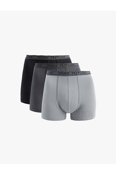 Koton Cotton Printed Elastic 3-Piece Boxer Set