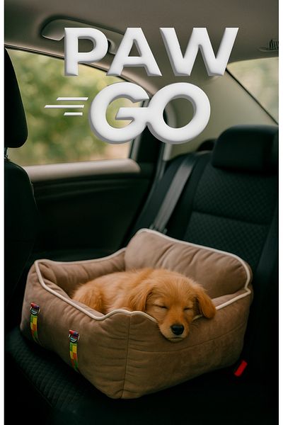 Jungolica Pet Products Pawgo, Premium Portable Cat and Dog Car Seat with Leash Clip, Adjustable Strap