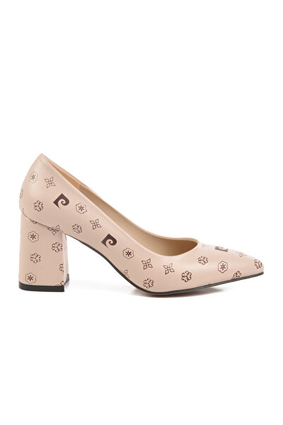 Pierre Cardin Bej-Kahve Kadın Topuklu Ayakkabı 50176 Z