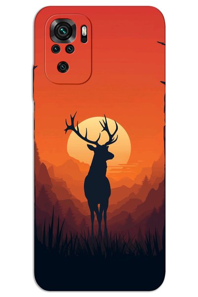 MRCİLETİSİM غطاء خلفي مطبوع بنمط HD لهاتف Xiaomi Redmi Note 10 - غزال