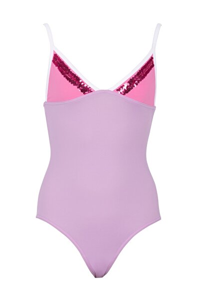 Kom Ada Sequin Embroidered Girls' Swimsuit