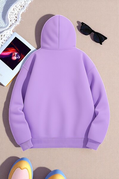 uyguntarz Unisex Heart Lollipop Detailed Printed Oversize Sweatshirt