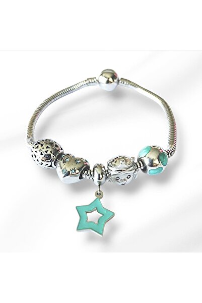 Necati Gün Princess Stars Charm Steel Bracelet