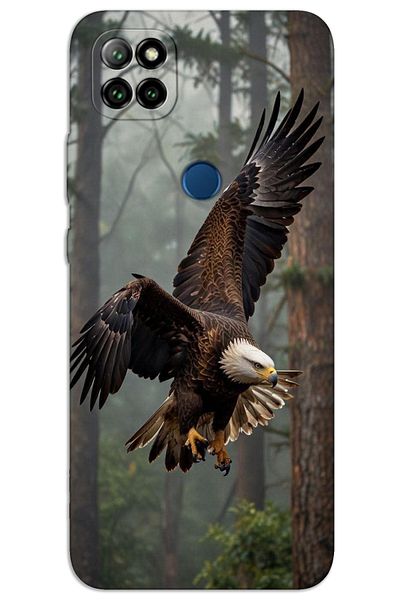 MRCİLETİSİM Casper Via E30 Case Hd Pattern Printed Back Cover - Eagle