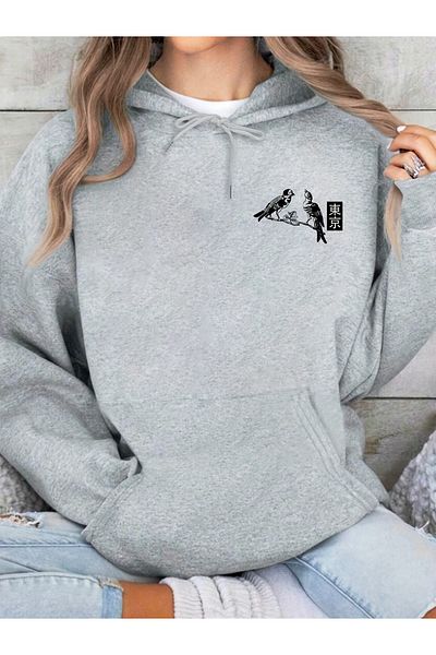 uyguntarz Unisex Tokyo Printed Oversize Sweatshirt