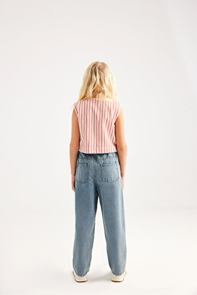 Marvy Striped Gabardine Mini Vest