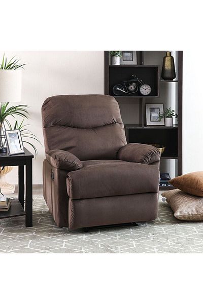 Danube Home V2 Benedict 1 Seater Fabric Recliner-Chocolate L89xW99xH99cm