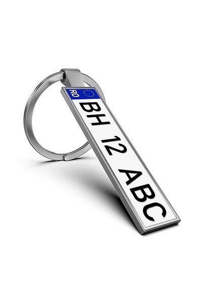 OEM 5 x Customizable Metal Car Number Keychain