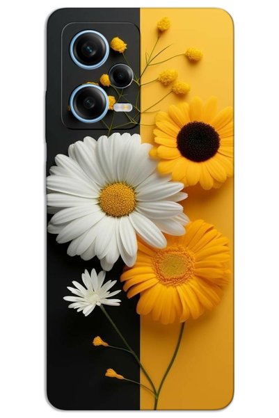 MRCİLETİSİM حافظة هاتف Xiaomi Redmi Note 12 5G مطبوعة بنمط HD - ديزي