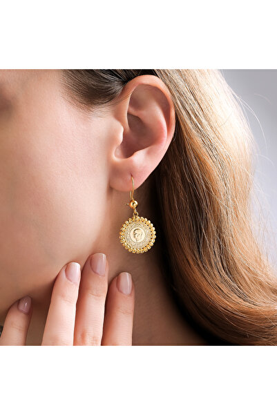 Hakan Güler Kuyumculuk 14 Ayar Altın Mengeçli Çeyrek Altın Küpe