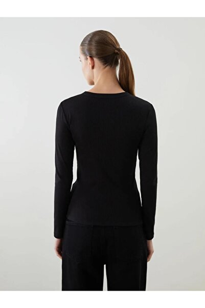 LC Waikiki Lcwaikiki Classic Black Crew Neck Women's T-Shirt