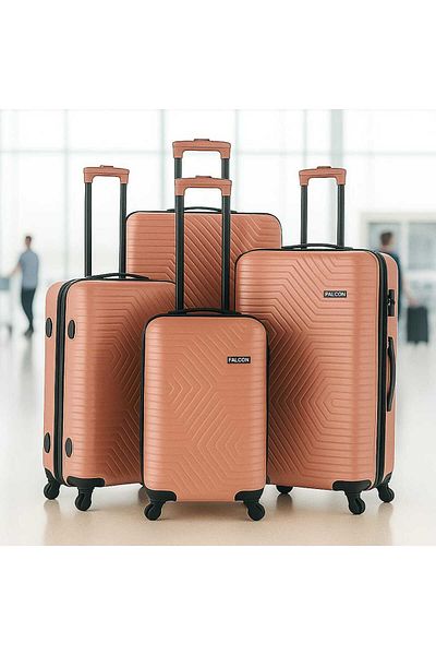 Falcon ABS 4 Piece Luggage Set 32 28 24 20 Inch Trolley Bag with 360 Spinner Wheels Hard Shell