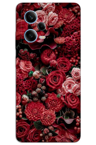 MRCİLETİSİM غطاء خلفي مطبوع بنمط HD لهاتف Xiaomi Redmi Note 12 Pro 5G - ورود
