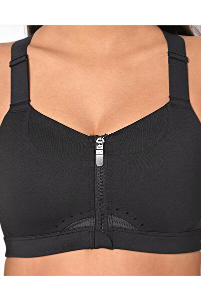 Nike Dri-Fit Fermuarlı Alpha Padded Zip High-Support Kadın Siyah Antrenman Bra