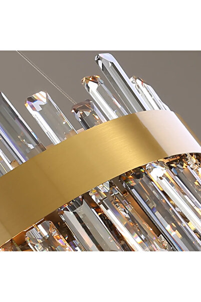 LUXXO Candelabru echipat cu LED, 55W, tricolor, corp aluminiu, decoruri din cristale, 80x40x36cm, Sofia Lo