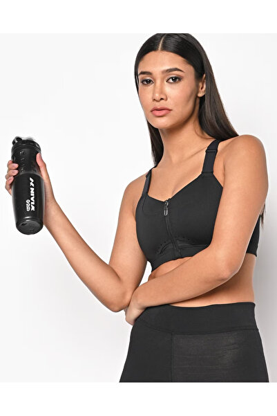 Nike Dri-Fit Fermuarlı Alpha Padded Zip High-Support Kadın Siyah Antrenman Bra