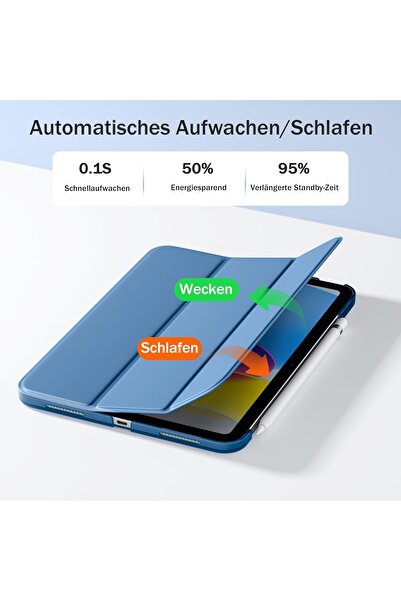 m.tk moveteck İpad 11. Nesil A16 11inç/10.nesil 10.9inç 2025 Uyumlu Kılıf Flip Cover Kalem Bölmeli Pc Case