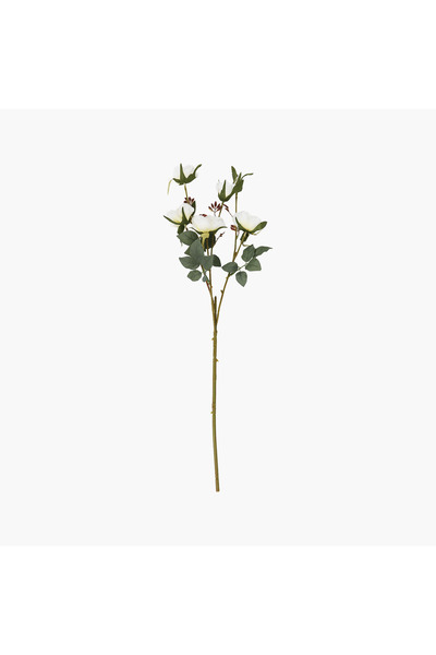 JASMIN CONCEPTS 6 Başlı Gül Dal Beyaz 65cm