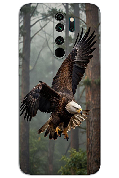MRCİLETİSİM Xiaomi Redmi Note 8 Pro Kılıf HD Desen Baskılı Arka Kapak - Kartal