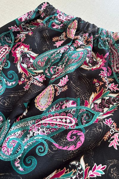 sinankardeşler Young Girl Elastic Viscose Patterned Shalwar 13-25 Years