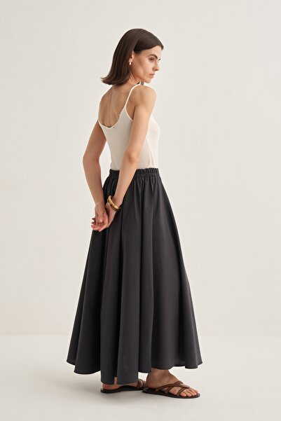 EBU Prive Kadın Kloş Etek Antrasit