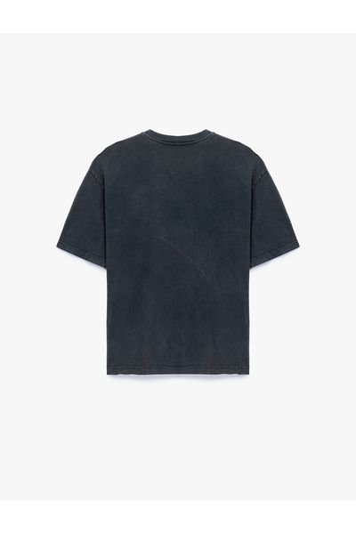Koton Oversize Short Sleeve Washable Crew Neck Printed T-Shirt