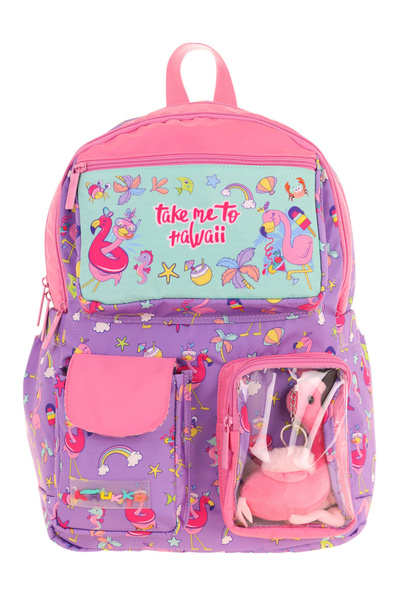 ELATAE Waterproof Fabric Girl's Multi-Eye Orthopedic Backpack School Bag L5240
