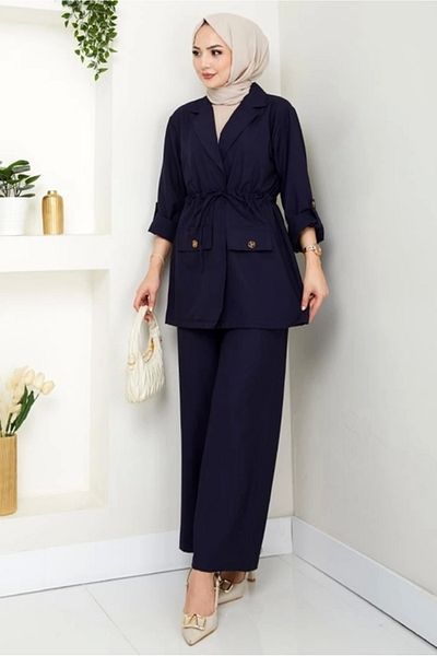 Moda MSK Tansel Double Suit Navy Blue