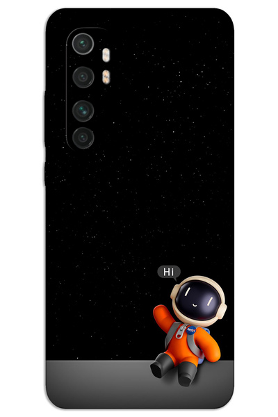 MRCİLETİSİM غطاء خلفي مطبوع بنمط HD لهاتف Xiaomi Mi Note 10 Lite - رائد الفضا...