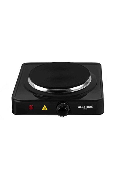 ALBATROS Electric hob AP16B 1 burner 1500W Thermostat knob Black