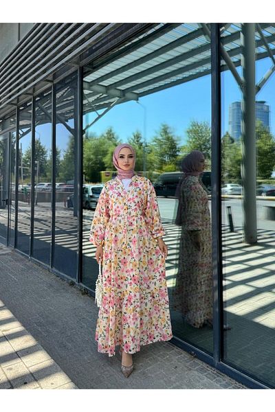 Moda Krash Patterned Modal Oversize Dress