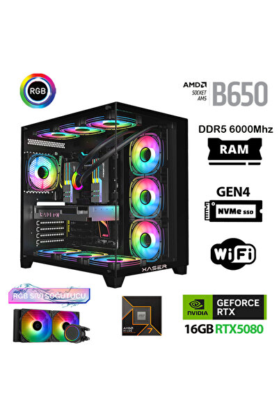 XASER Velox x310 Ryzen 7 9800X3D 64GB DDR5 Ram 2TB M.2 NVMe SSD 16GB RTX5080 ...