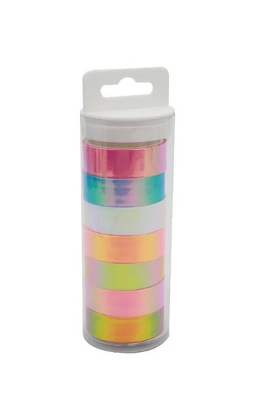 Roco Washi Tape Set – 7 Reels, 15 mm x 3 m, Decorative Craft Tape