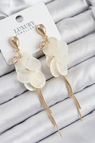 SeyCey.co Brass Zircon Stone Dangle Model Gold Color Women's Earrings