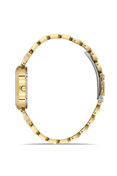 Dice Kayek Dk.1.Ag1404.03 Stone Design Steel Cord Steel Case 3 Atm Water Resistant Gold Color Women