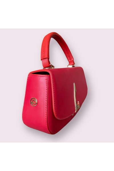 Angel Polo Gold Detailed Hand and Shoulder Bag Four Seasons