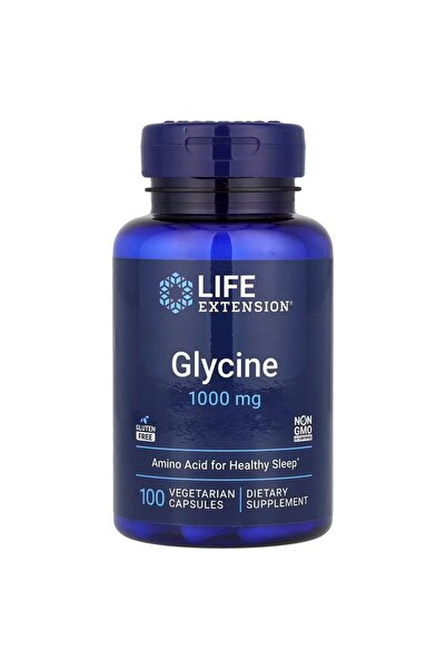 Life Extension Glycine 1000 mg 100 veg. Kapsül .usa menşei
