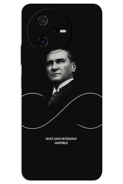 MRCİLETİSİM Casper Via A40 Case Hd Pattern Printed Back Cover - Atatürk Infinity