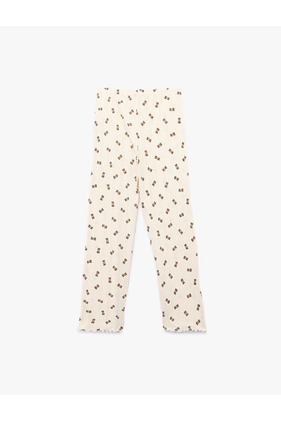 Koton Pantaloni de pijama din bumbac cu model confortabil cu ursuleț