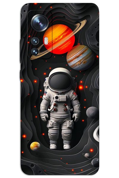 MRCİLETİSİM حافظة هاتف Xiaomi Mi 12 Pro ذات غطاء خلفي مطبوع بنمط HD - كواكب ر...